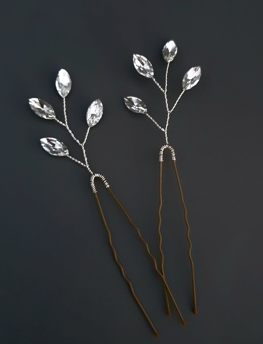 ELLA | crystal hair pins