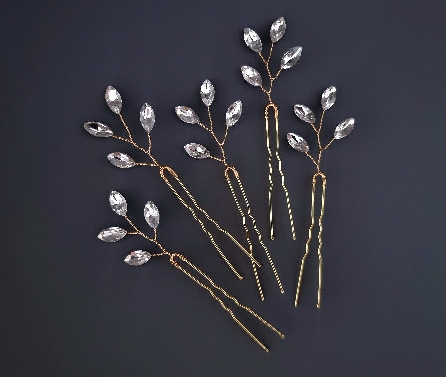 ELLA | crystal hair pins
