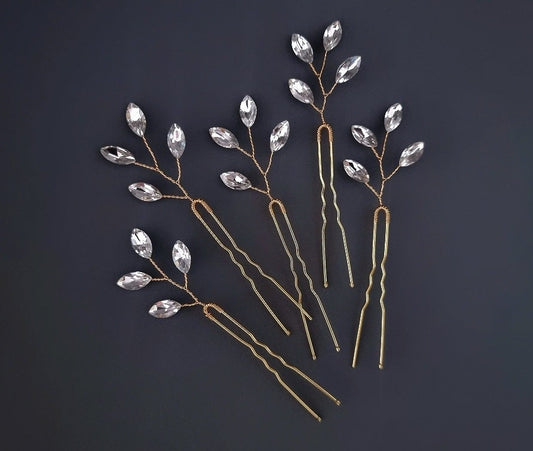ELLA | crystal hair pins
