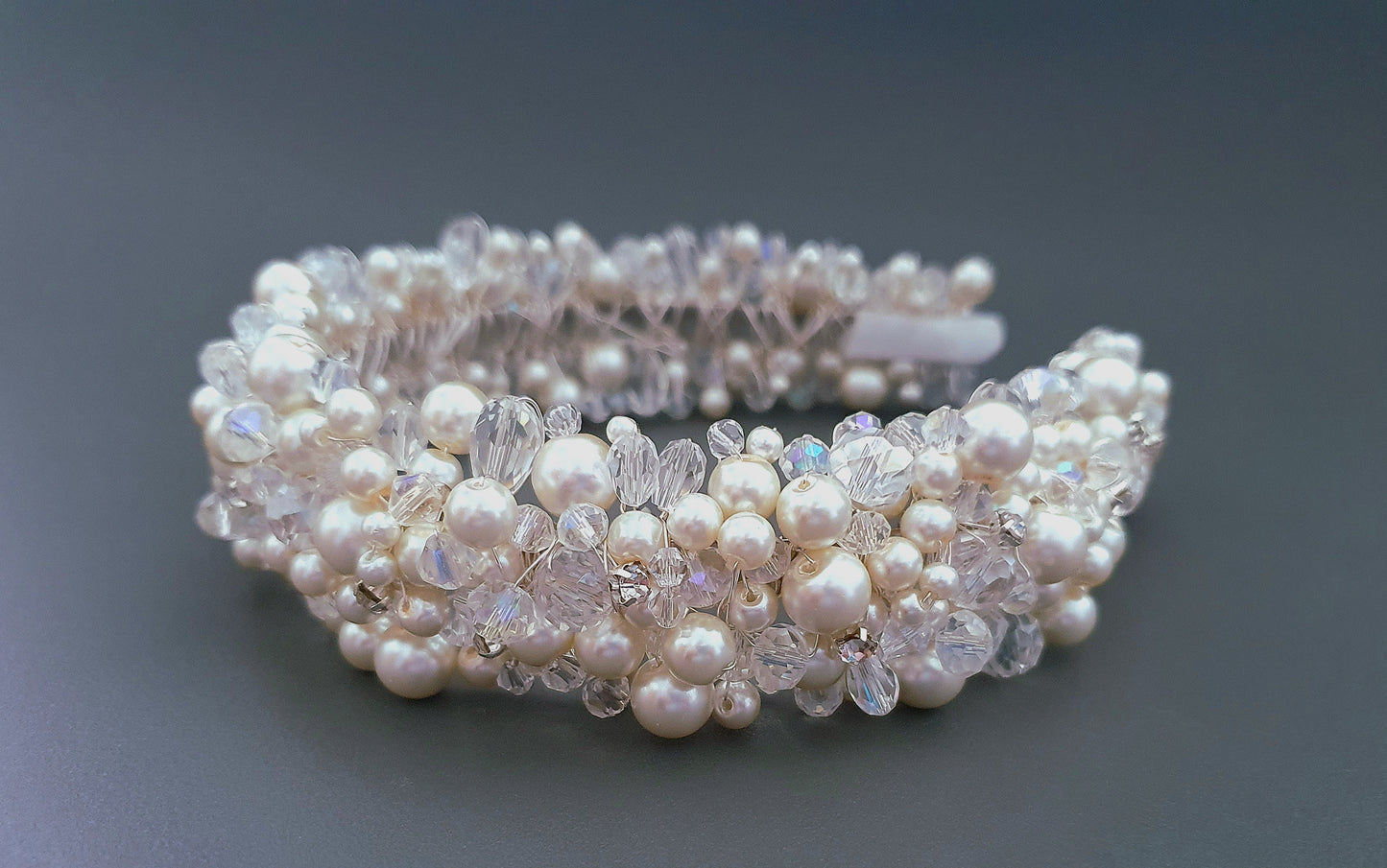 EVELYN | pearl and crystal headband