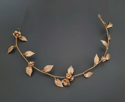 DARCY | Floral leaf hair vine