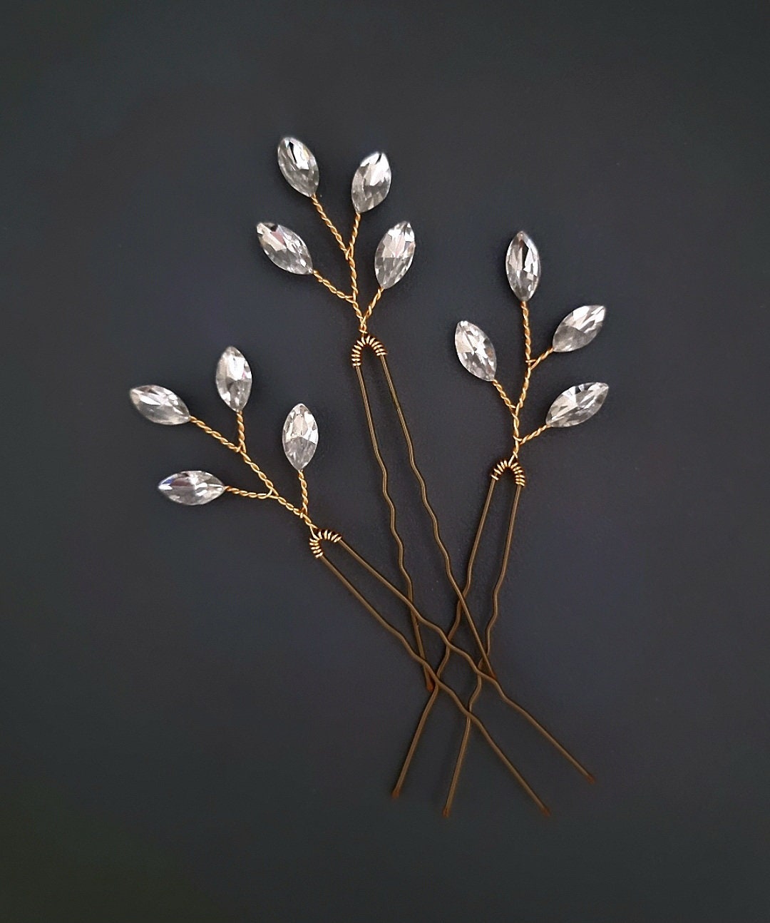 ELLA | crystal hair pins