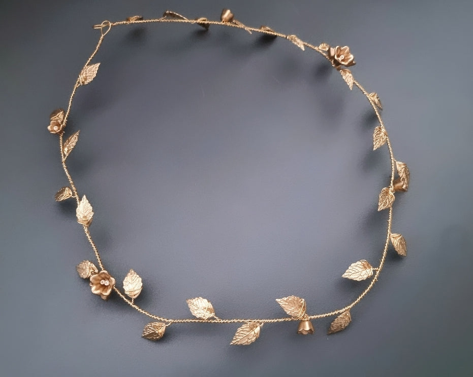 DARCY | Floral leaf hair vine