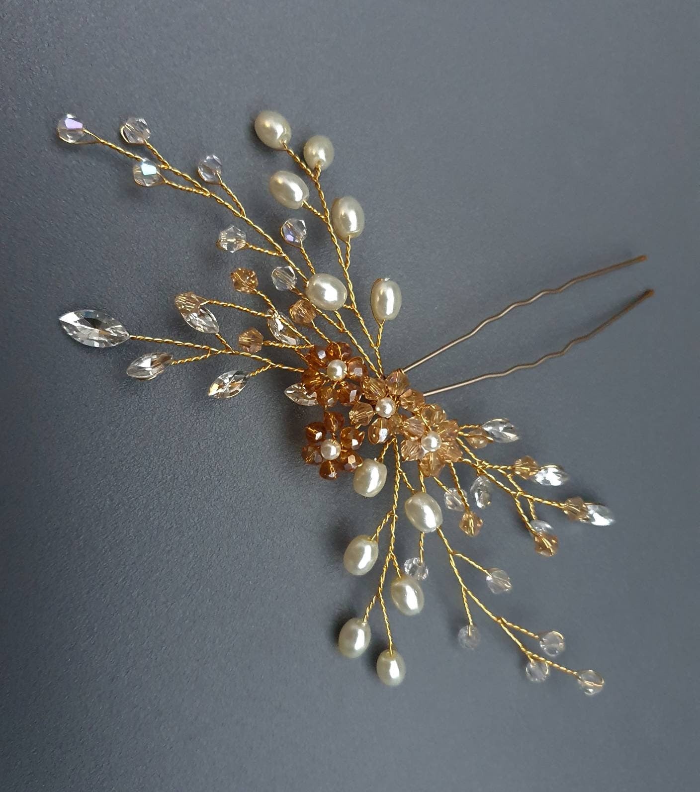 GRACIE | bridal hair pin
