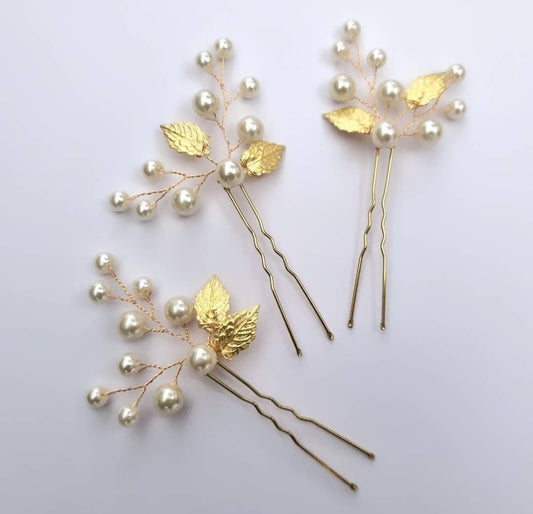 Leaf hair pins
