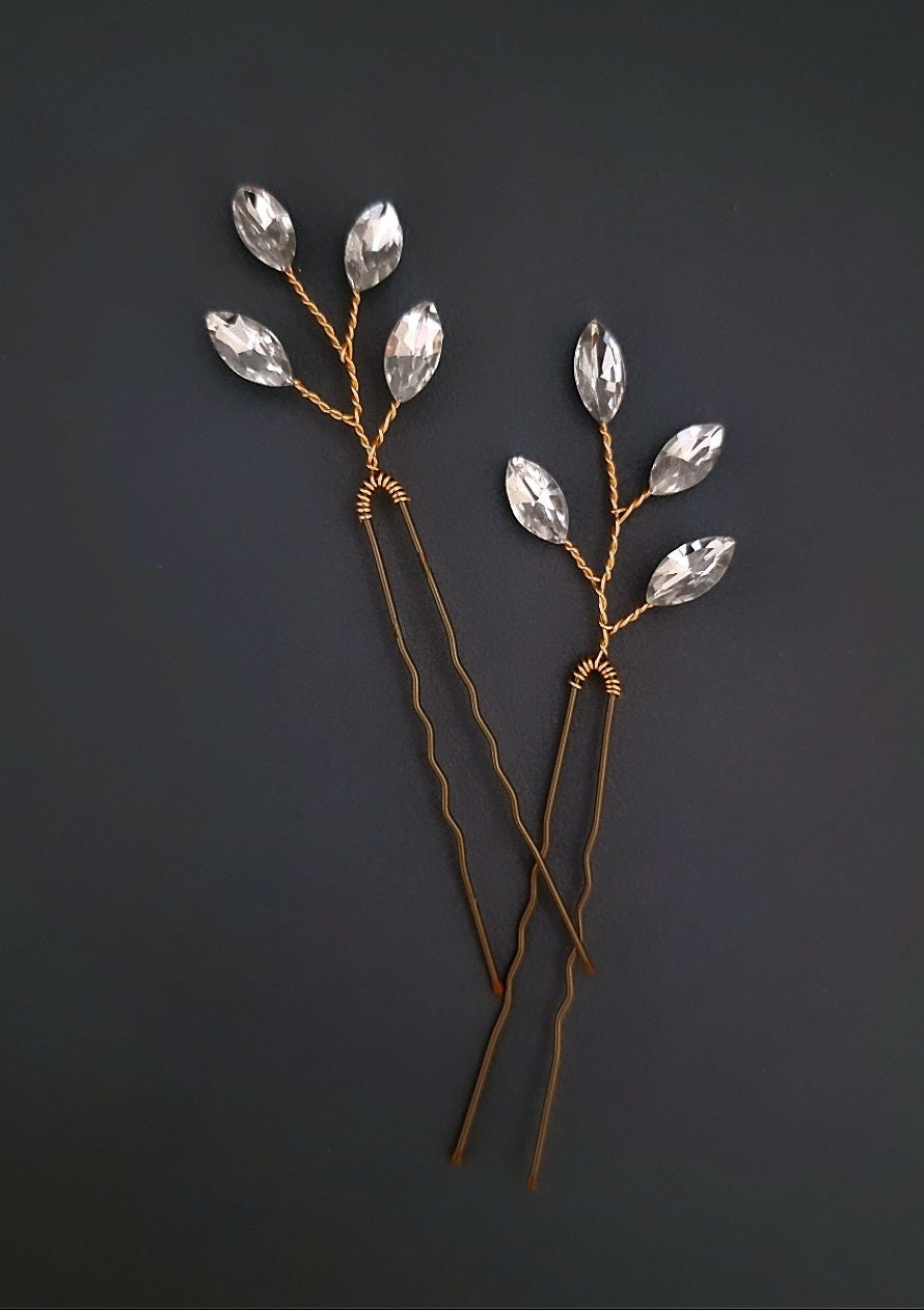 ELLA | crystal hair pins